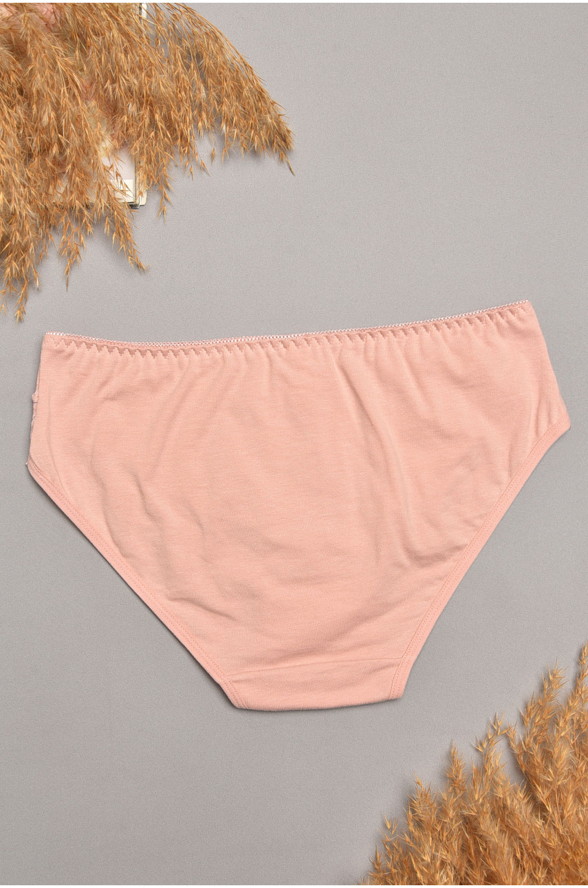 Трусы женские пудрового цвета с гипюровыми вставками 8849 207858