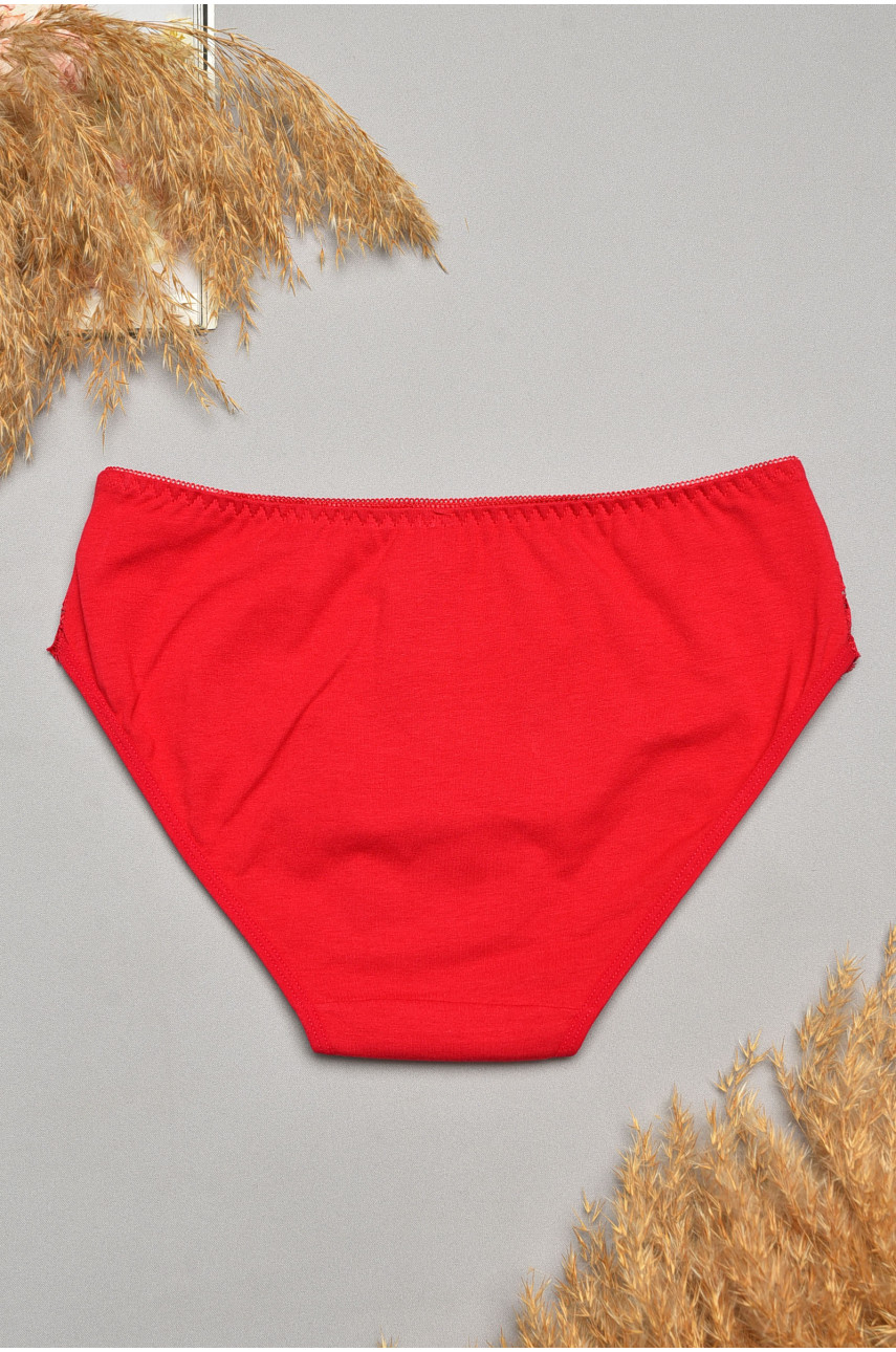 Трусы женские бордового цвета с гипюровыми вставками 8849 207861