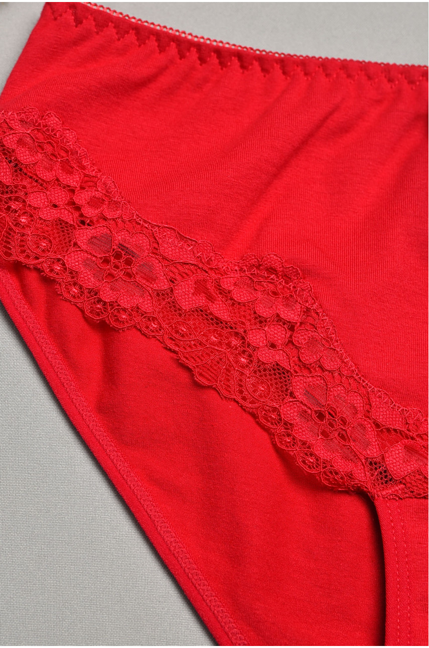 Трусы женские бордового цвета с гипюровыми вставками 8849 207861