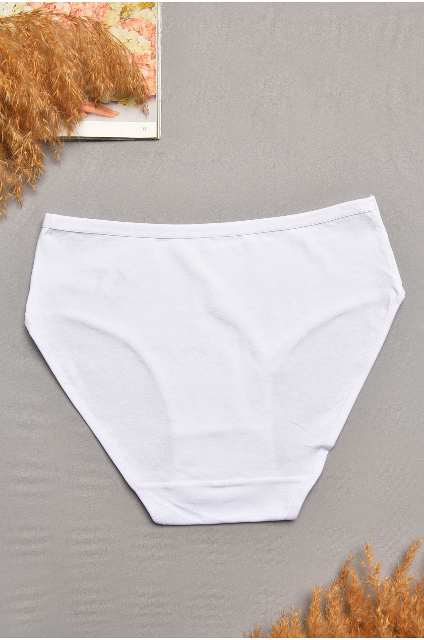 Трусы женские полубатальные белого цвета 003 207863