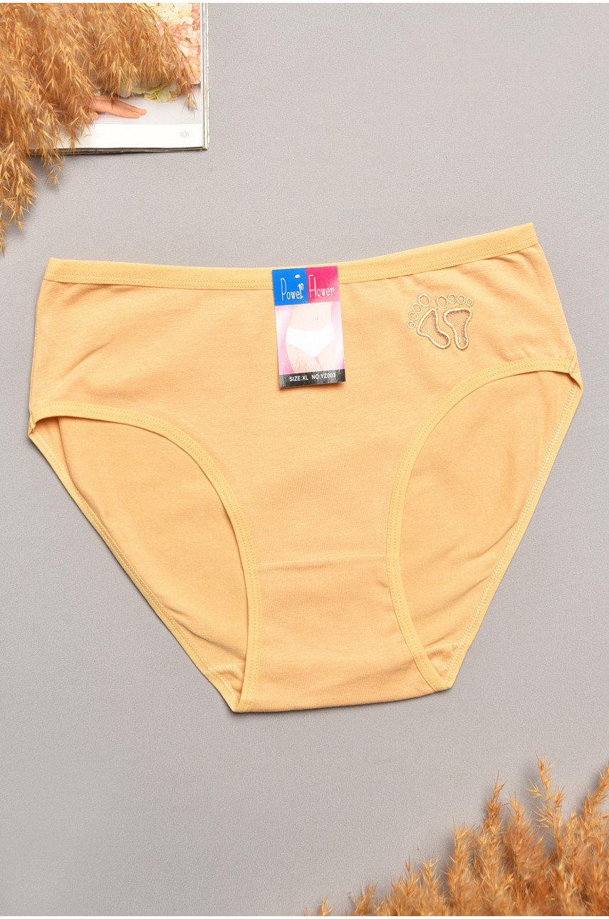 Трусы женские полубатальные бежевого цвета 003 207864