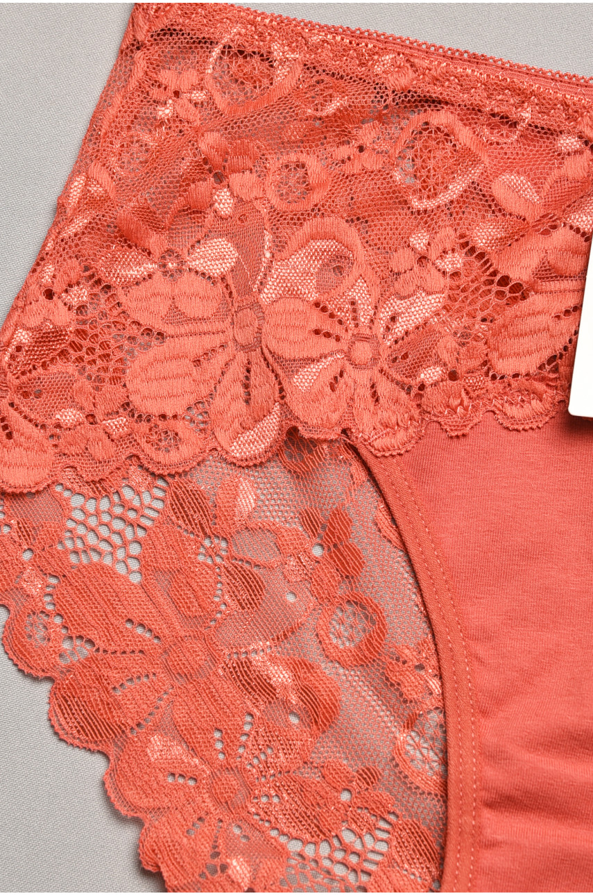 Трусы женские полубатальные терракотового цвета 6823 207865