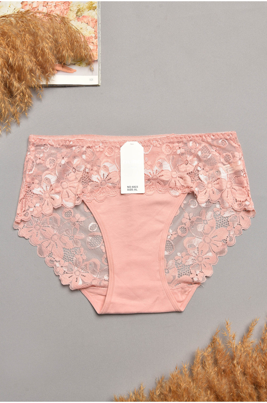 Трусы женские полубатальные розового цвета 6823 207870