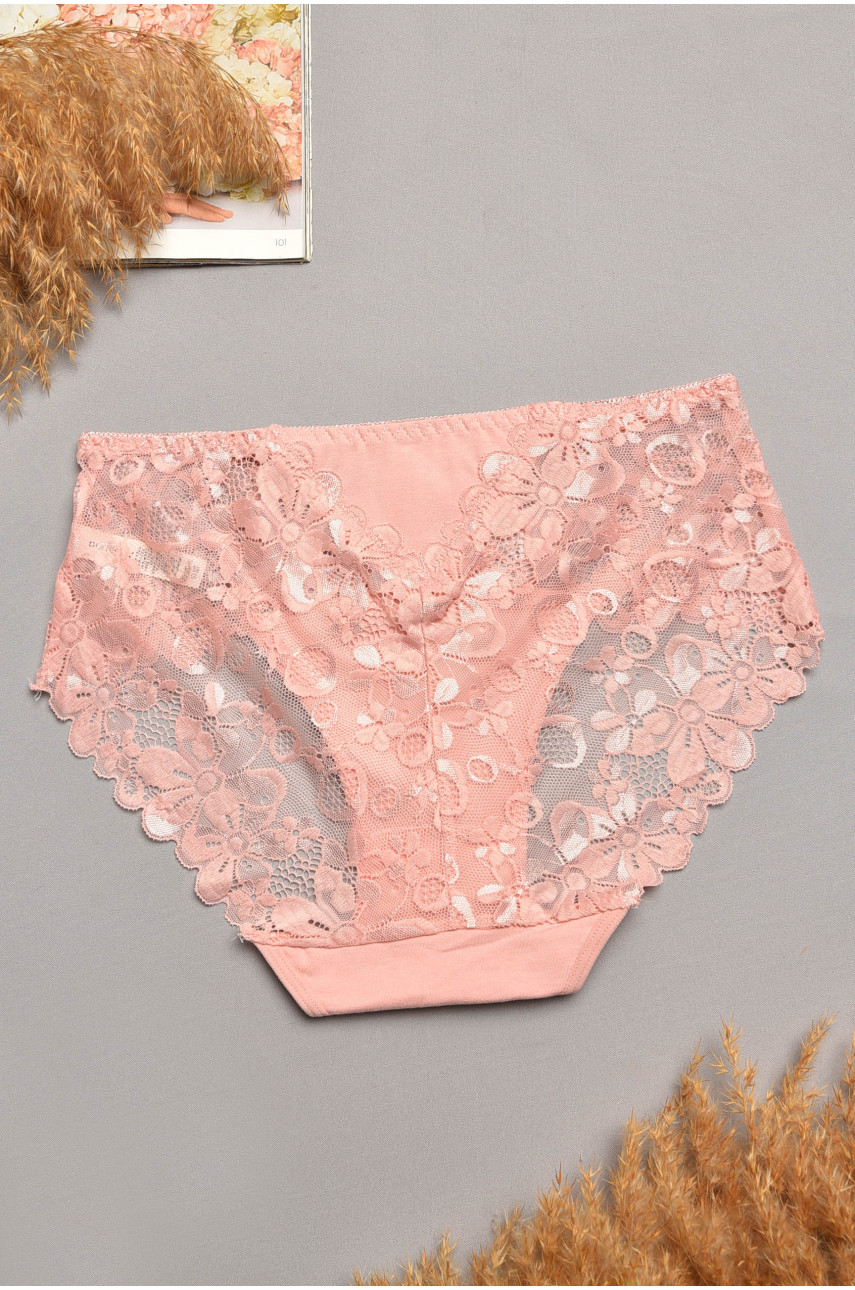Трусы женские полубатальные розового цвета 6823 207870