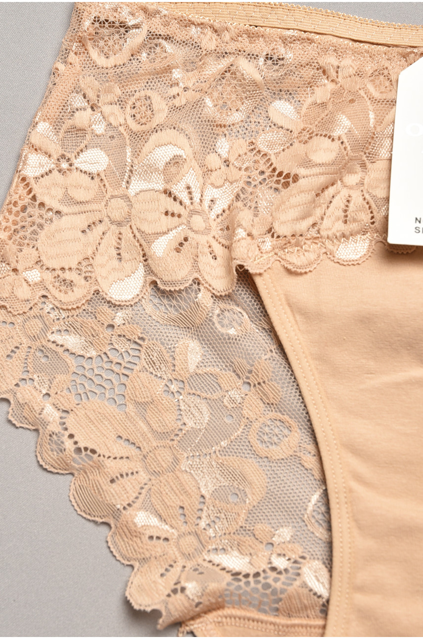 Труси жіночі напівбатальні бежевого кольору 6823 207871