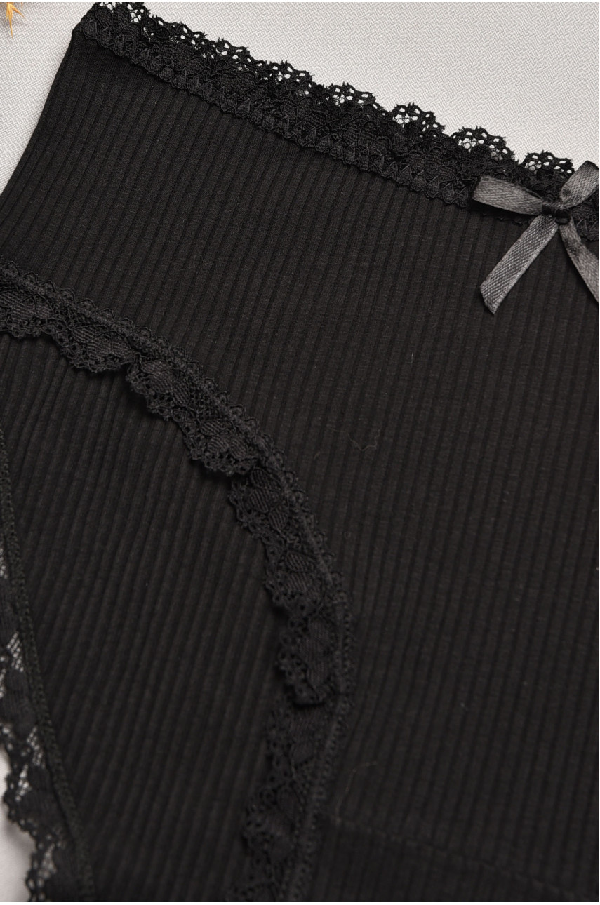 Труси жіночі напівбатальні чорного кольору 60128 207875