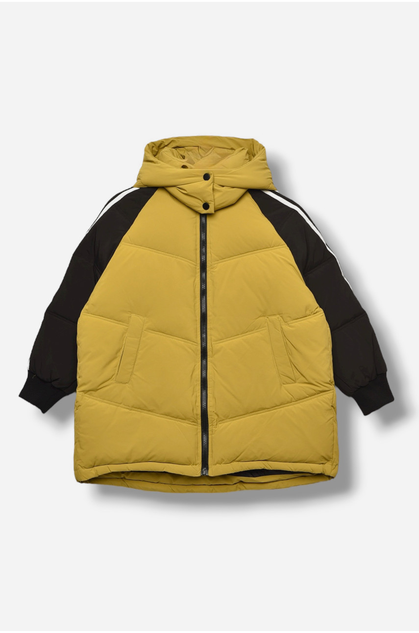Куртка подростковая для мальчика горчичного цвета 22107 207876