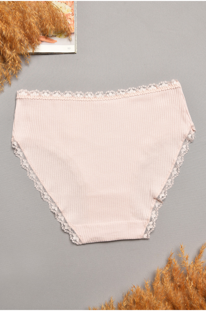 Трусы женские полубатальные пудрового цвета 60128 207880