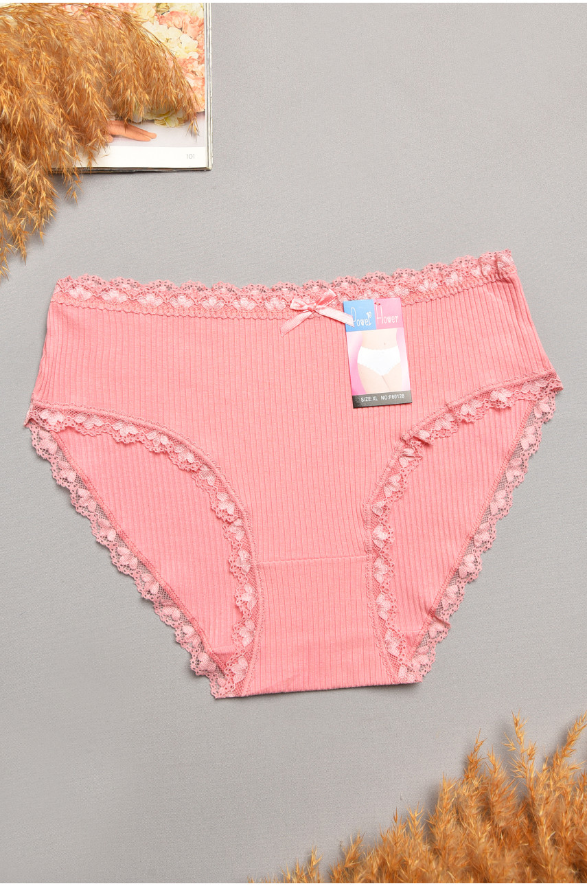 Трусы женские полубатальные розового цвета 60128 207883