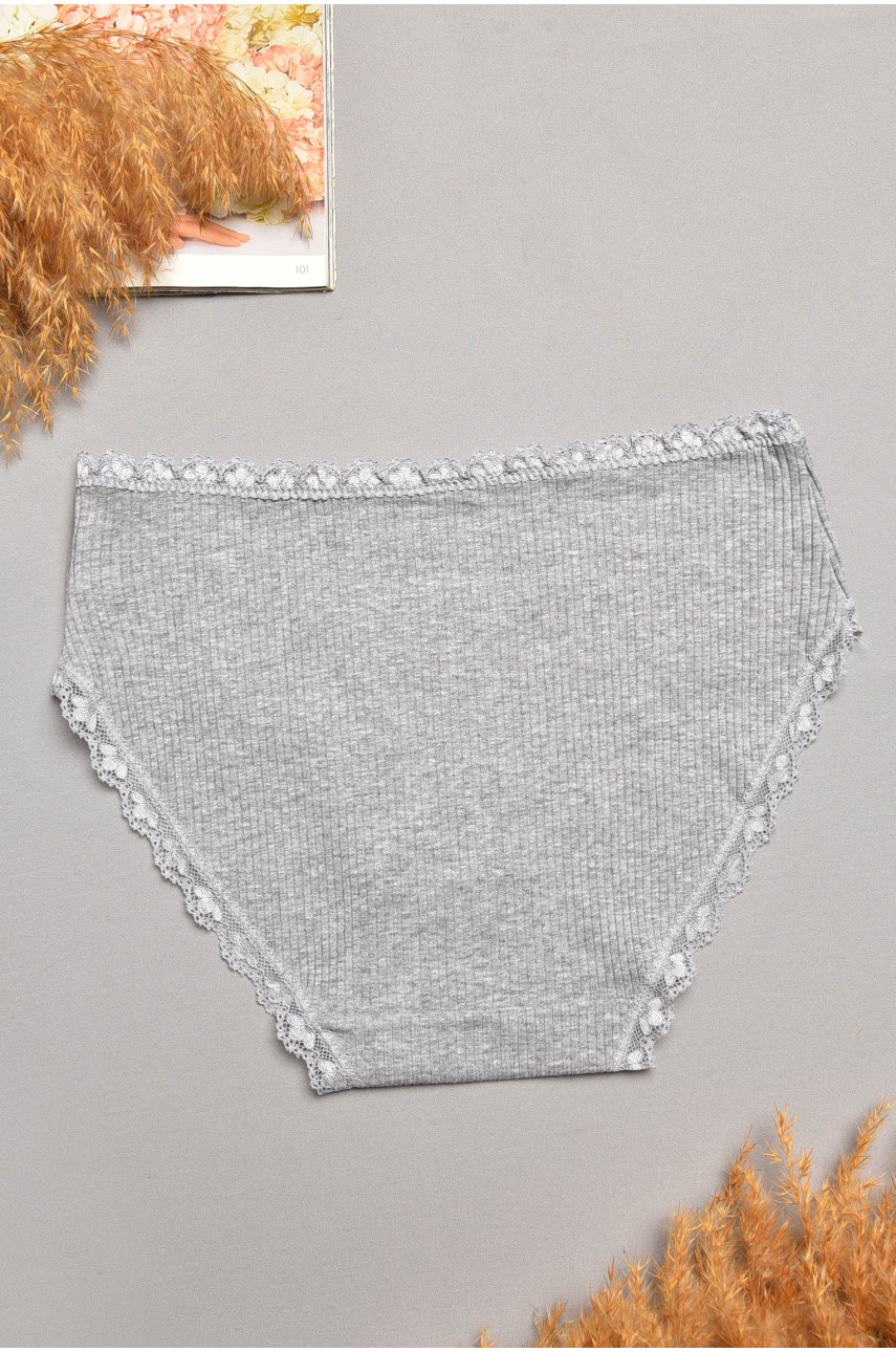 Трусы женские полубатальные серого цвета 60128 207884