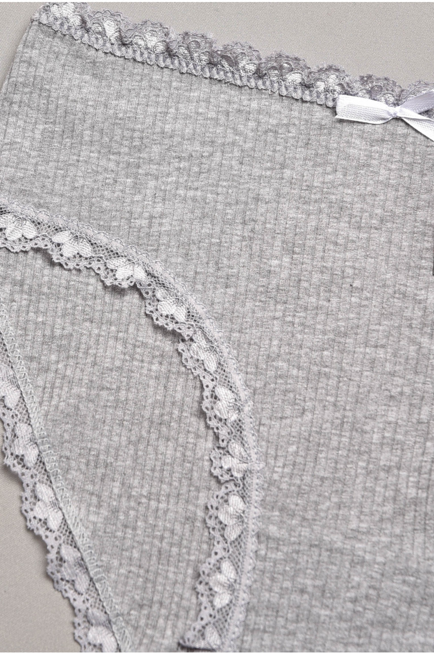 Трусы женские полубатальные серого цвета 60128 207884