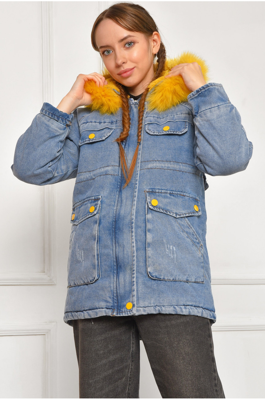 Куртка подростковая для девочки демисезонная синего цвета 1-08 207885