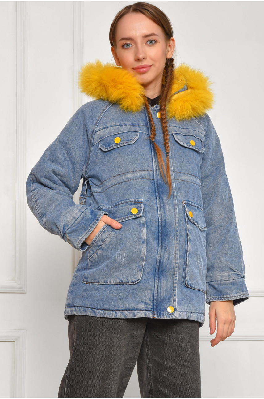 Куртка подростковая для девочки демисезонная синего цвета 1-08 207885