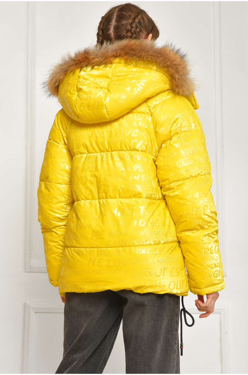 Куртка підліткова для дівчинки єврозима жовтого кольору 99103 207891 Куртка підліткова для дівчинки єврозима жовтого кольору 99103 207891