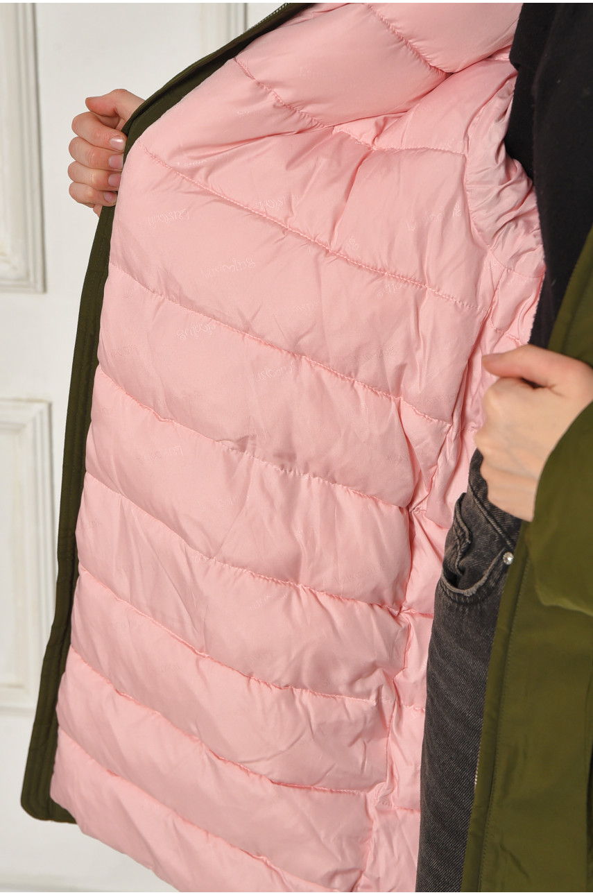 Куртка підліткова для дівчинки єврозима темно-зеленого кольору 207892 Куртка підліткова для дівчинки єврозима темно-зеленого кольору 207892