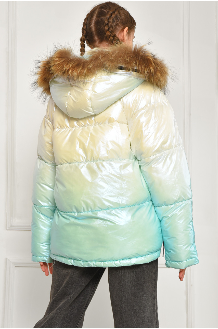 Куртка підліткова для дівчинки єврозима білого кольору з принтом 99108 207893 Куртка підліткова для дівчинки єврозима білого кольору з принтом 99108 207893