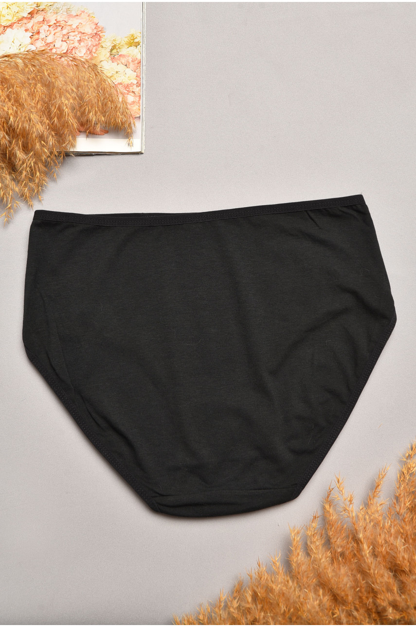 Трусы женские полубатальные черного цвета 79160 207895