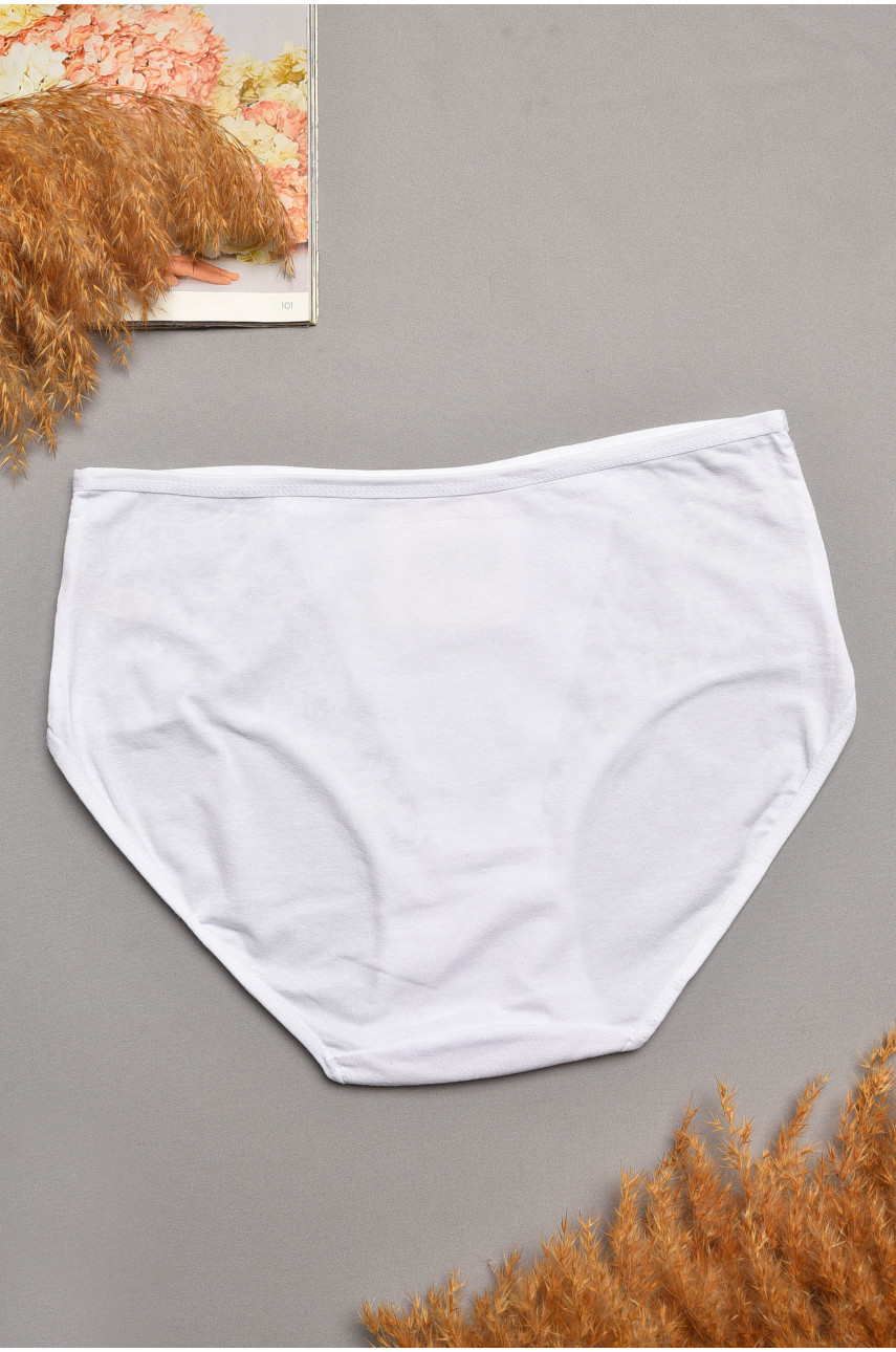 Трусы женские полубатальные белого цвета 79160 207898