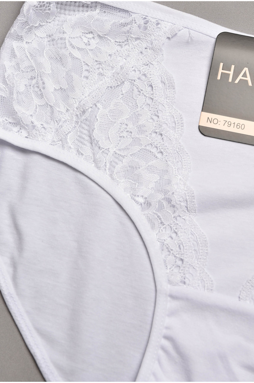 Трусы женские полубатальные белого цвета 79160 207898