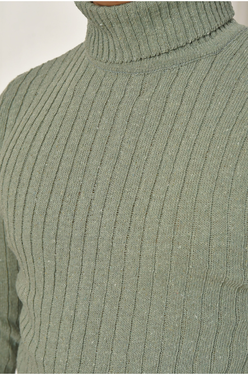 Гольф мужской однотонный акрил зеленого  цвета 57115 207900