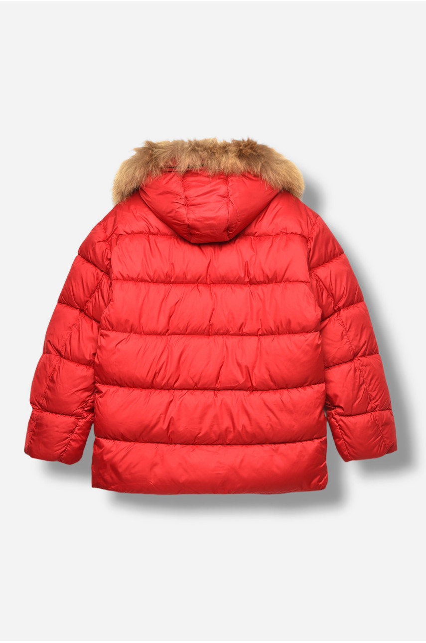 Куртка підліткова для хлопчика єврозима червоного кольору 89899 207901