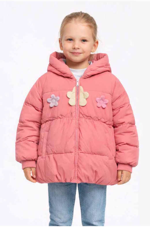 Куртка детская для девочки демисезонная розового цвета 2317 207909