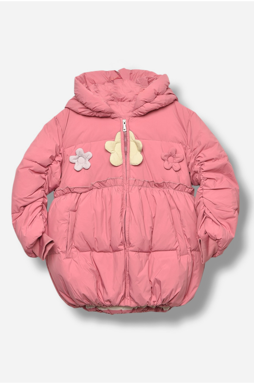 Куртка детская для девочки демисезонная розового цвета 2317 207909