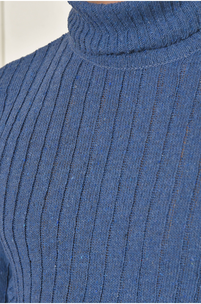 Гольф мужской однотонный акрил синего цвета 56899 207910