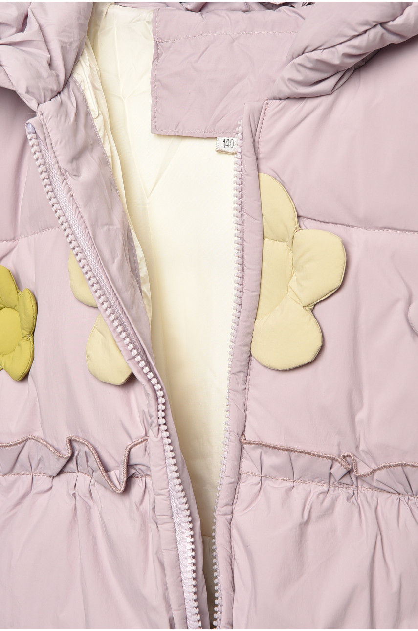 Куртка детская для девочки демисезонная сиреневого цвета 2317 207912