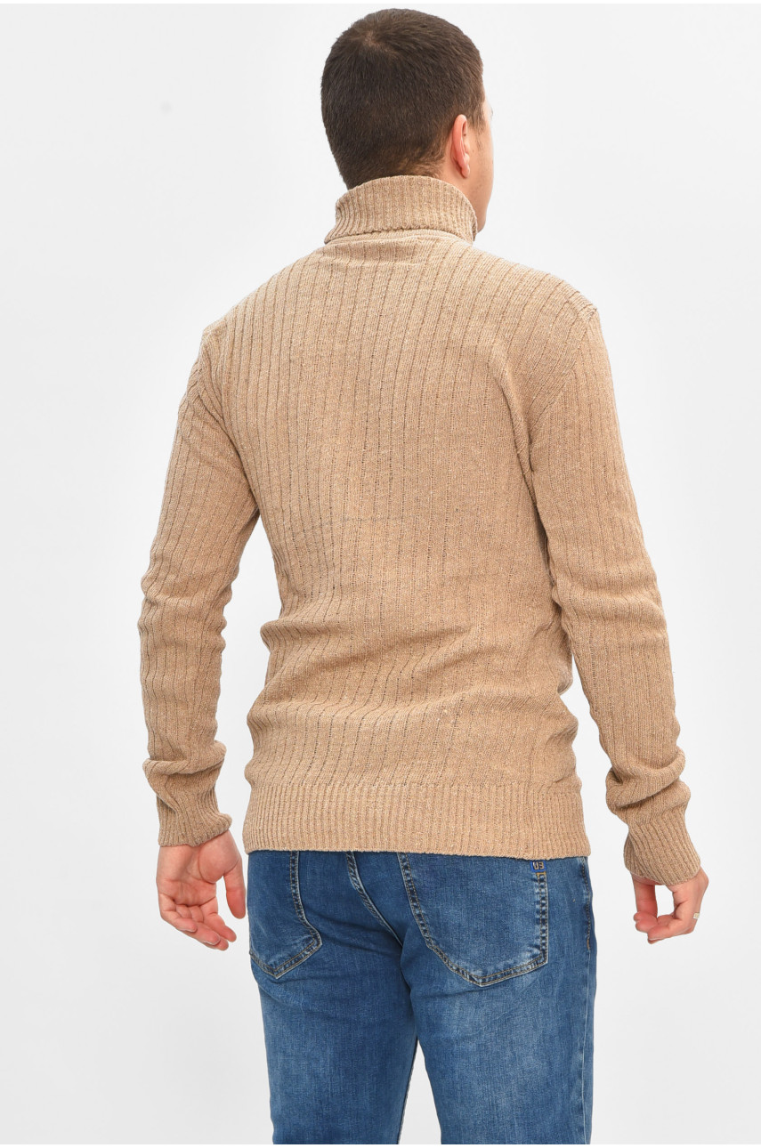 Гольф мужской однотонный акрил коричневого цвета 58245 207913