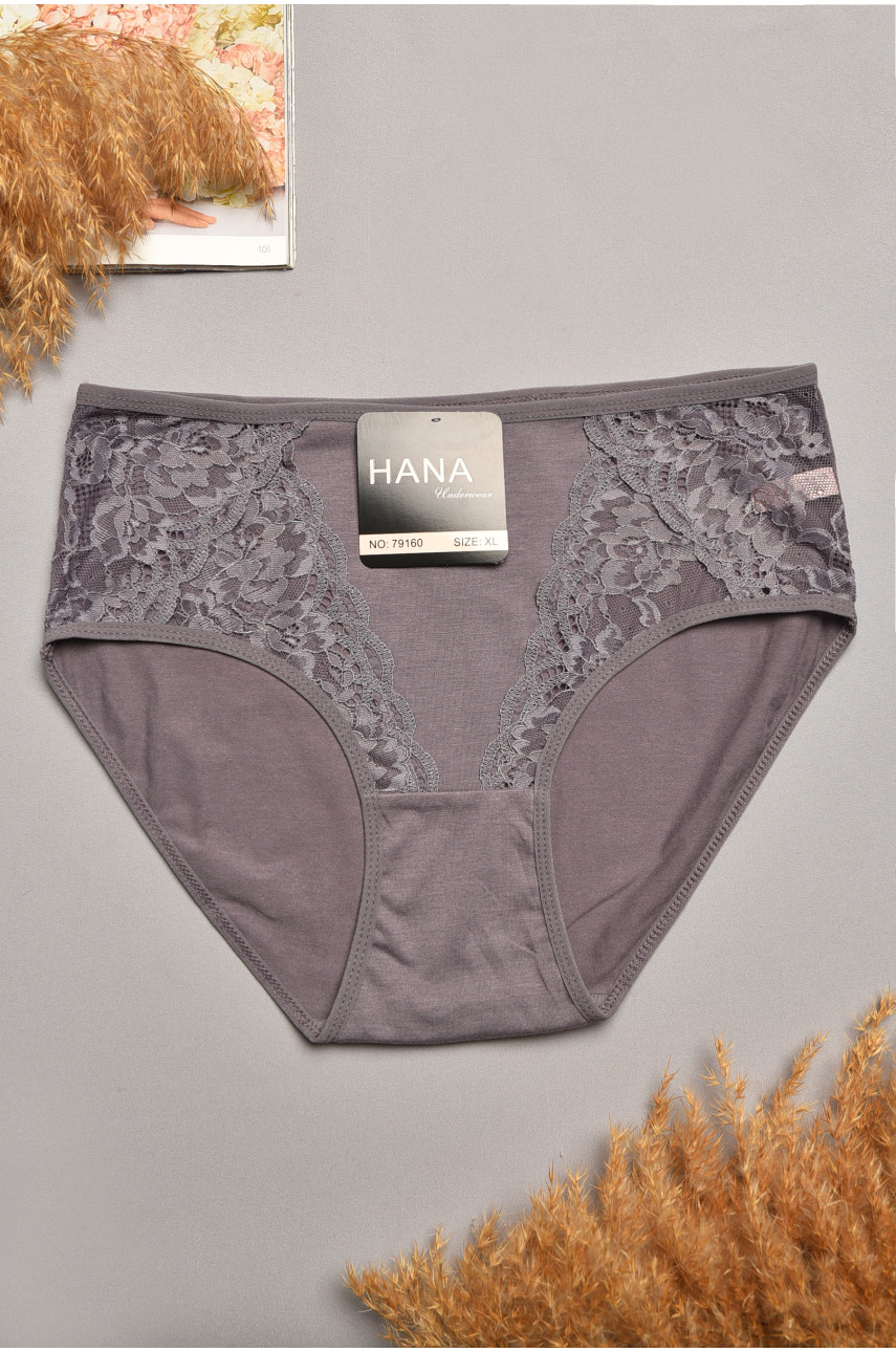 Трусы женские полубатальные темно-лилового цвета 79160 207914