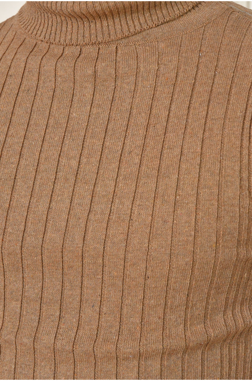 Гольф мужской однотонный акрил темно-бежевого цвета 57111 207915