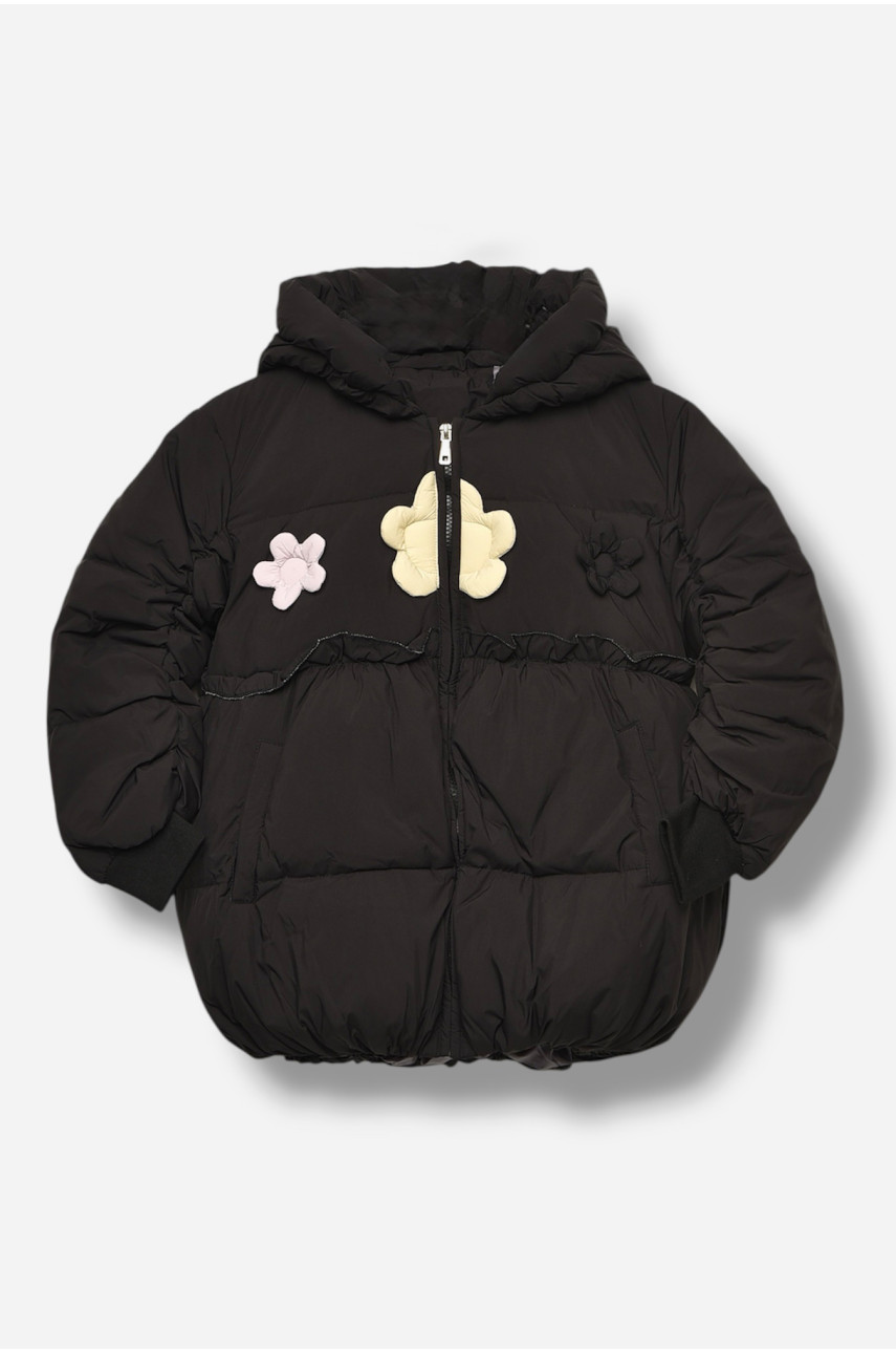 Куртка детская для девочки демисезонная черного цвета 2317 207916
