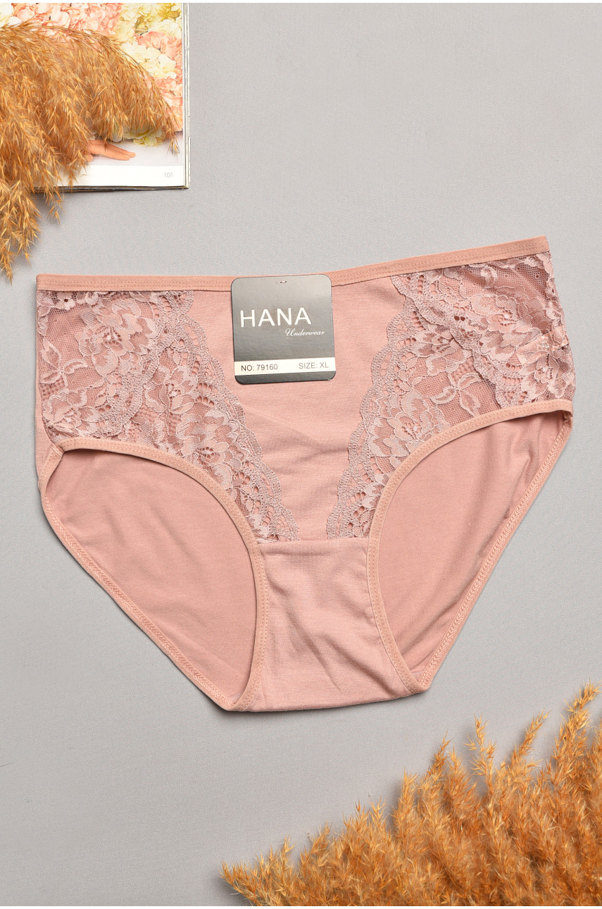Трусы женские полубатальные пудрового цвета 79160 207921