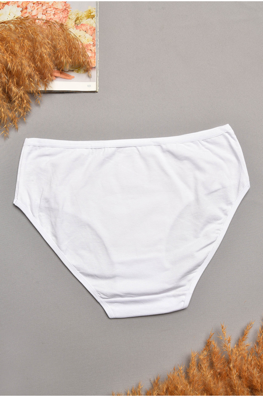 Трусы женские полубатальные белого цвета 018 207922