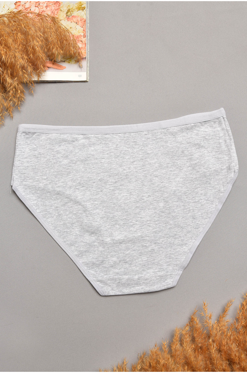 Трусы женские полубатальные светло-серого цвета 018 207923