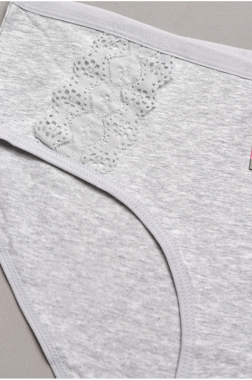 Трусы женские полубатальные светло-серого цвета 018 207923