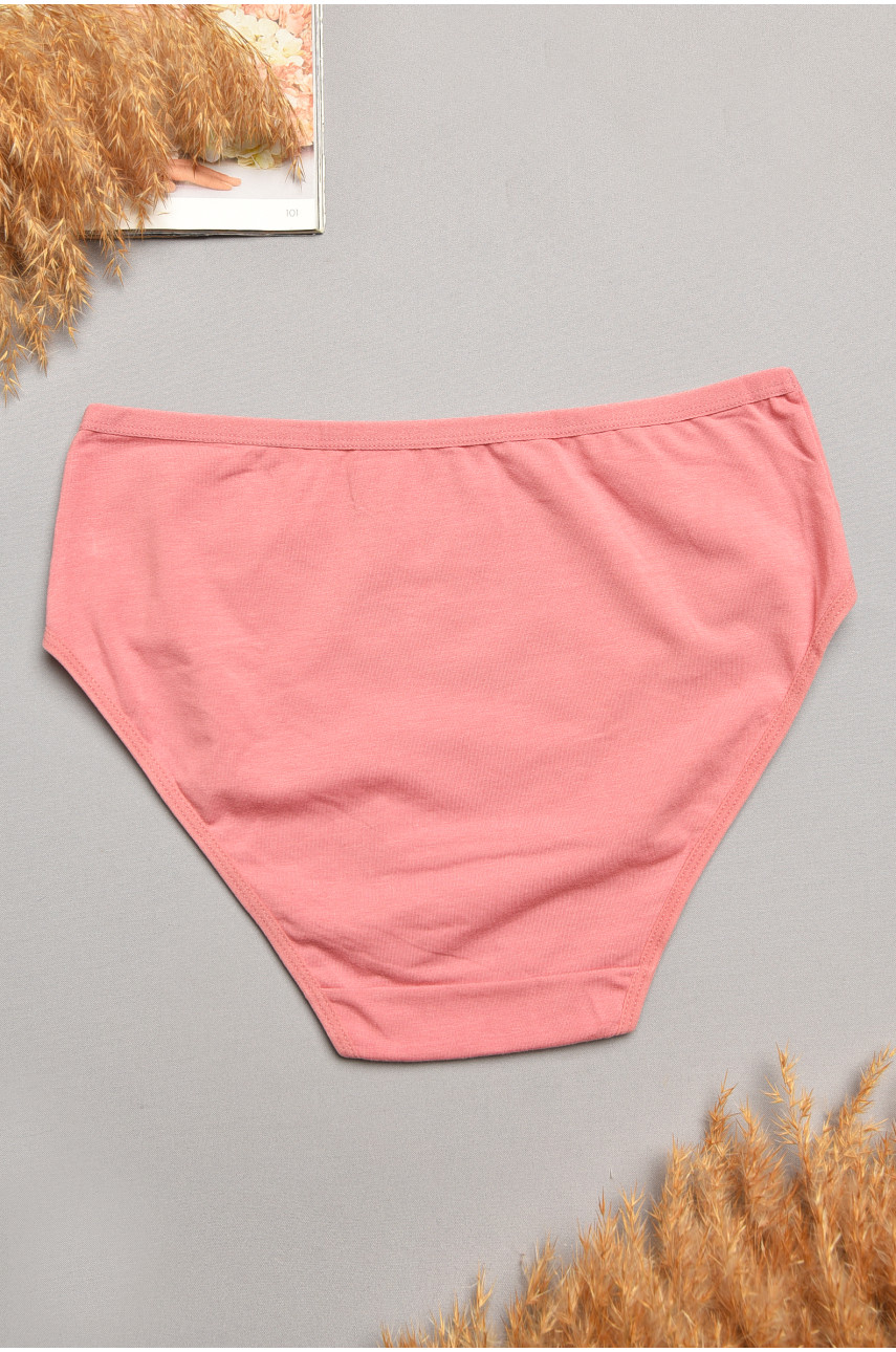 Трусы женские полубатальные темно-розового цвета 018 207924