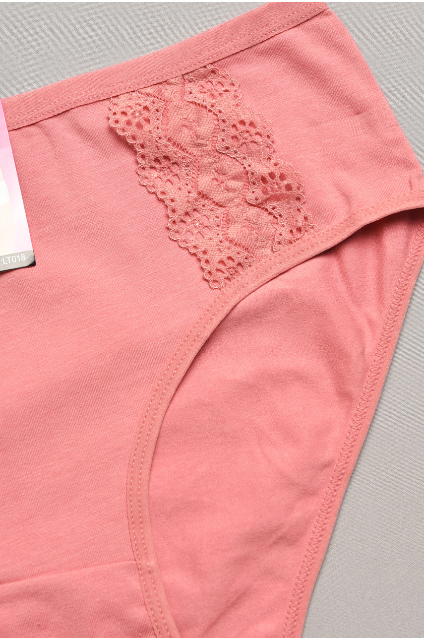 Трусы женские полубатальные темно-розового цвета 018 207924