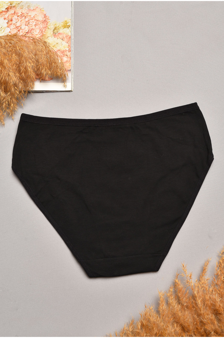 Трусы женские полубатальные черного цвета 018 207926