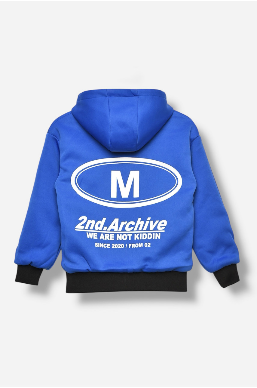 Куртка детская для мальчика двухсторонняя чорно-синего цвета 21А-51 207927