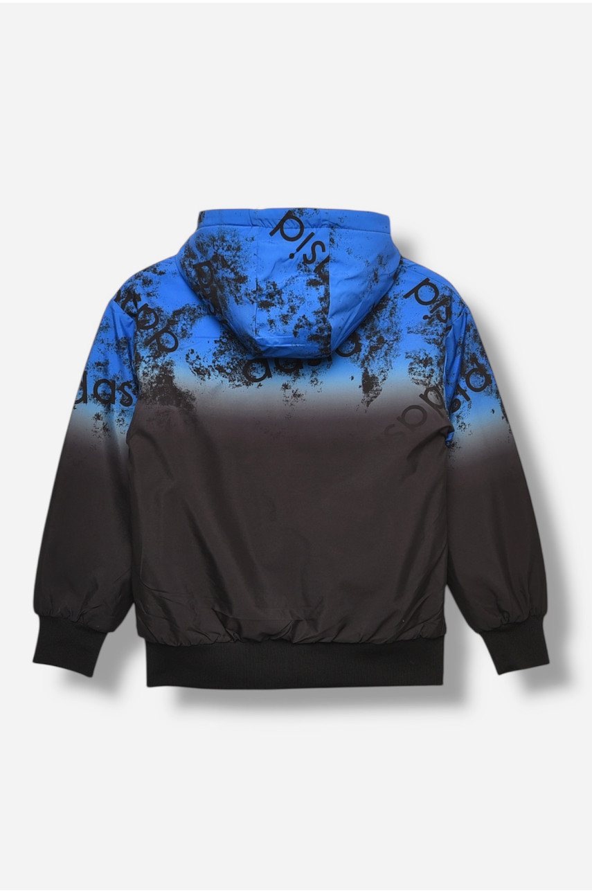 Куртка детская для мальчика двухсторонняя чорно-синего цвета 21А-29 207928