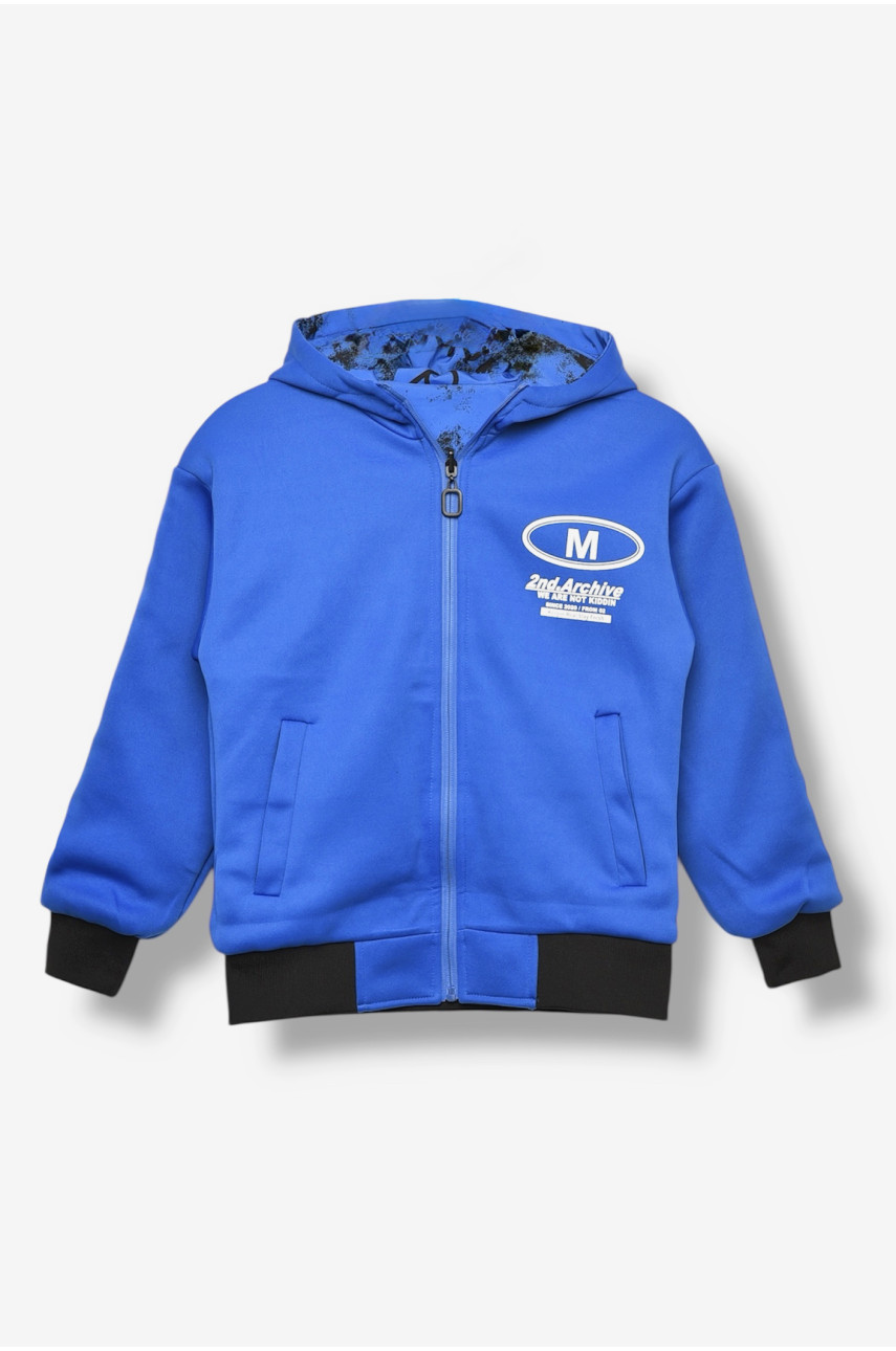 Куртка детская для мальчика двухсторонняя чорно-синего цвета 21А-29 207928