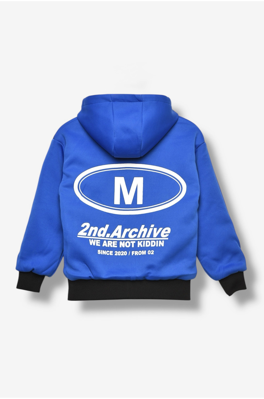 Куртка детская для мальчика двухсторонняя чорно-синего цвета 21А-29 207928