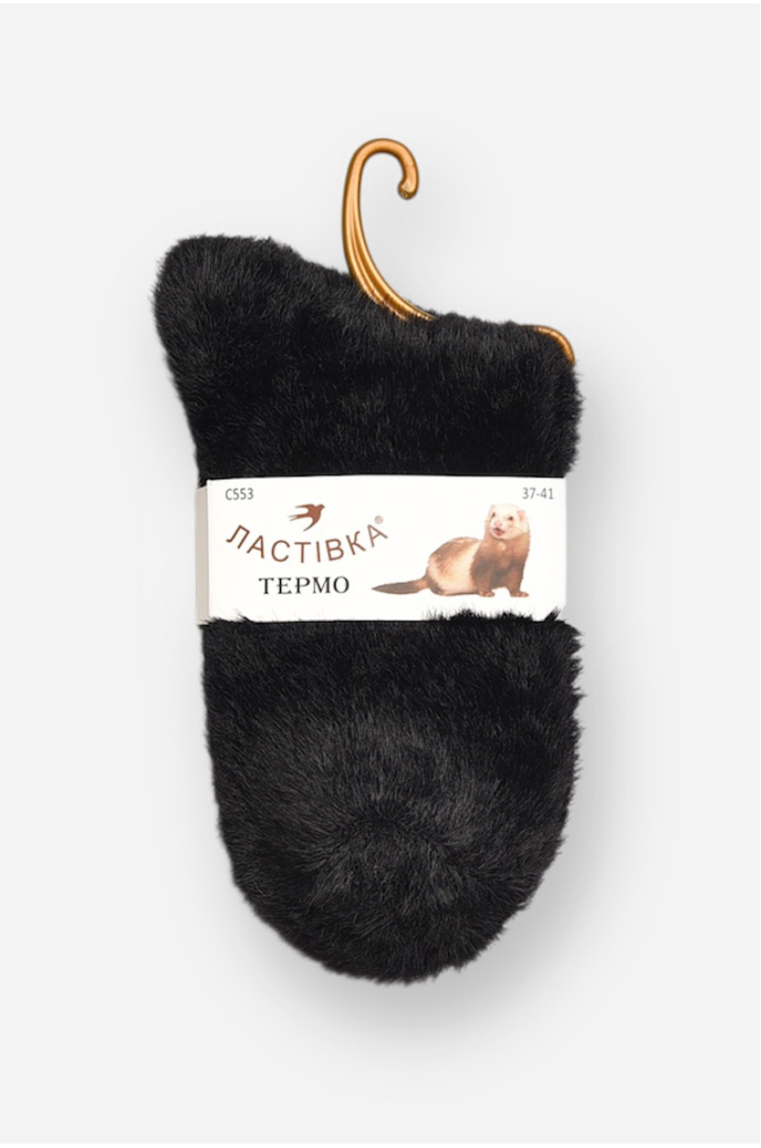 Шкарпетки жіночі норка чорного кольору с553 207933