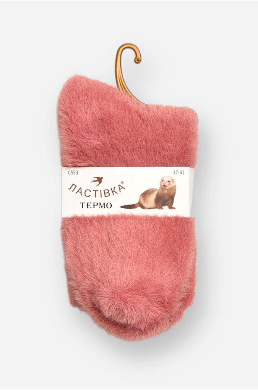 Шкарпетки жіночі норка рожевого кольору с553 207937