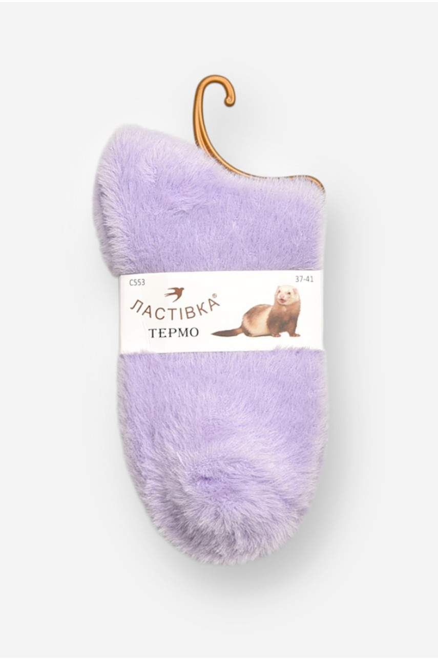 Шкарпетки жіночі норка фіолетового кольору с553 207938