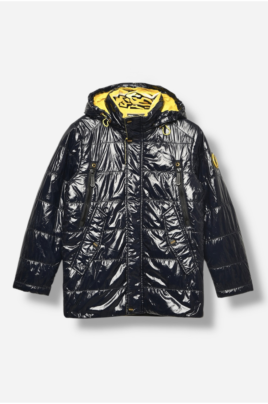 Куртка подростковая для мальчика демисезонная тёмно-синего цвета 89188 207940