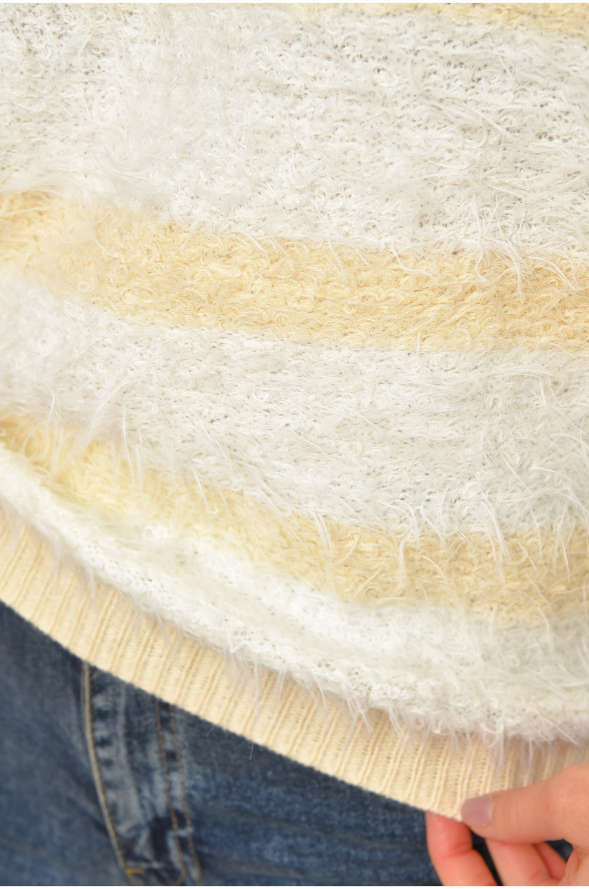 Свитер женский травка бежевого цвета а5333 207942