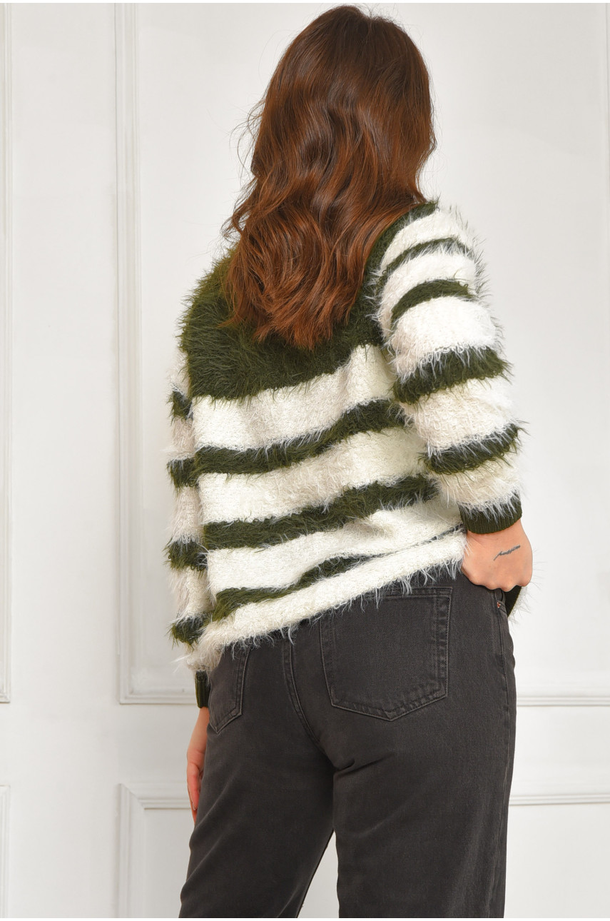 Свитер женский травка зеленого цвета а5333 207947